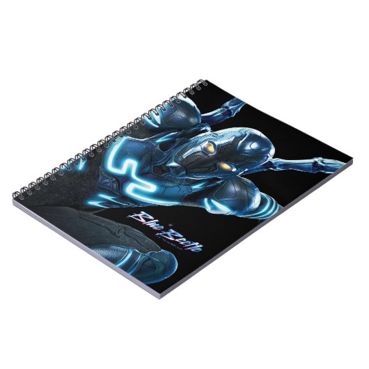 Blauwe kever springende karakter kunst notitieboek (Linkerzijde)