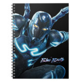 Blauwe kever springende karakter kunst notitieboek (Voorkant)