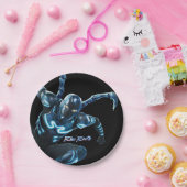 Blauwe kever springende karakter kunst papieren bordje (Feest)