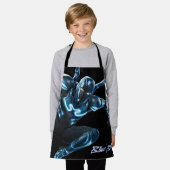 Blauwe kever springende karakter kunst schort (Gedragen)