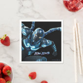 Blauwe kever springende karakter kunst servet (Insitu)