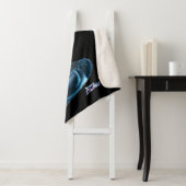 Blauwe kever springende karakter kunst sherpa deken (In situ)