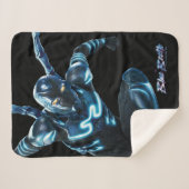 Blauwe kever springende karakter kunst sherpa deken (Voorkant (horizontaal))