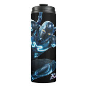 Blauwe kever springende karakter kunst thermosbeker (Voorkant)