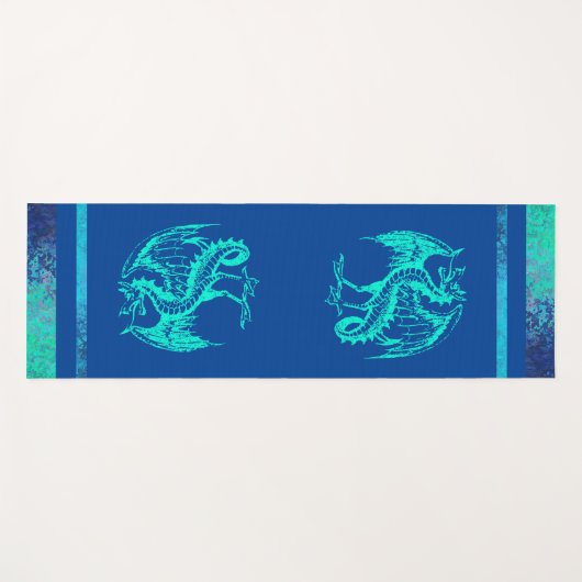 Blauwe kiekendief yogamat (Voorkant (horizontaal))