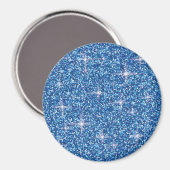 Blauwe kiekenglitter magneet (Voorkant / Achterkant)