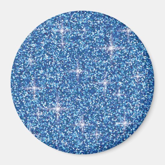 Blauwe kiekenglitter magneet (Voorkant)