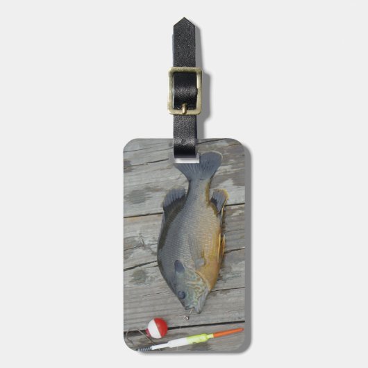 blauwe kieuwen en haak bagagelabel (Voorkant verticaal)