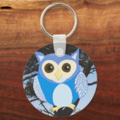 Blauwe kieuwen in een boom sleutelhanger (Voorkant)