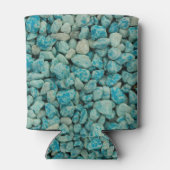 blauwe kieuwen op een schuimrubber koelbox blikjeskoeler (Achterkant)