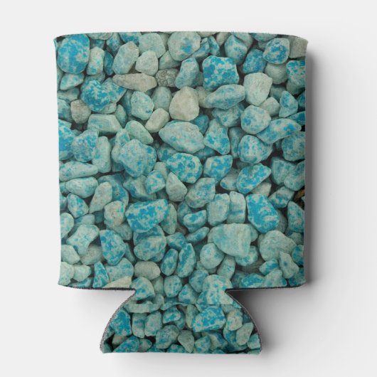 blauwe kieuwen op een schuimrubber koelbox blikjeskoeler (Achterkant)