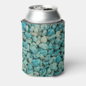 blauwe kieuwen op een schuimrubber koelbox blikjeskoeler (Blikje Achterkant)