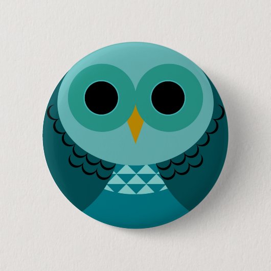 Blauwe kieuwkever ronde button 5,7 cm (Voorkant)