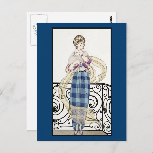 Blauwe kieuwrog briefkaart (Voorkant / Achterkant)