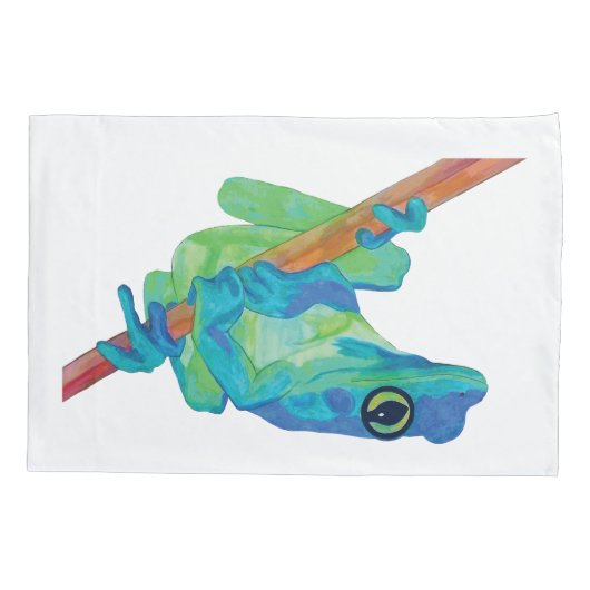 Blauwe kikker kussensloop (Achterkant)