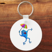 Blauwe kikker met baarmoeder sleutelhanger (Voorkant)