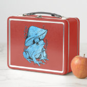 Blauwe kikker met champignon Cottcore-stijl (In situ)