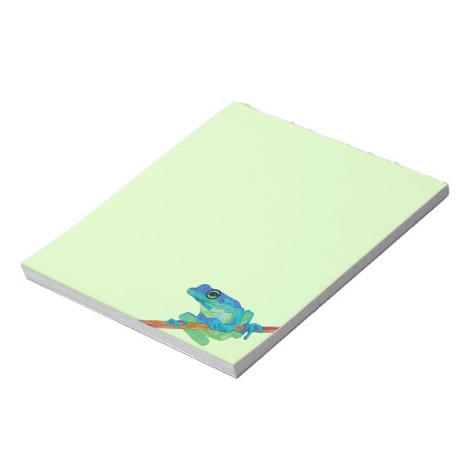 Blauwe kikker notitieblok (Linkerzijde)