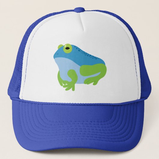 Blauwe kikker trucker pet (Voorkant)