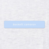 Blauwe Kinder naam: strijken op kleding Labels (Design 1)