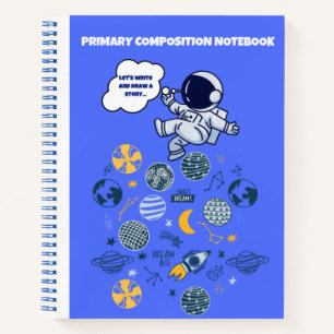 BLAUWE KINDER PRIMAIRE SAMENSTELLINGSNOTEBOOK NOTITIEBOEK