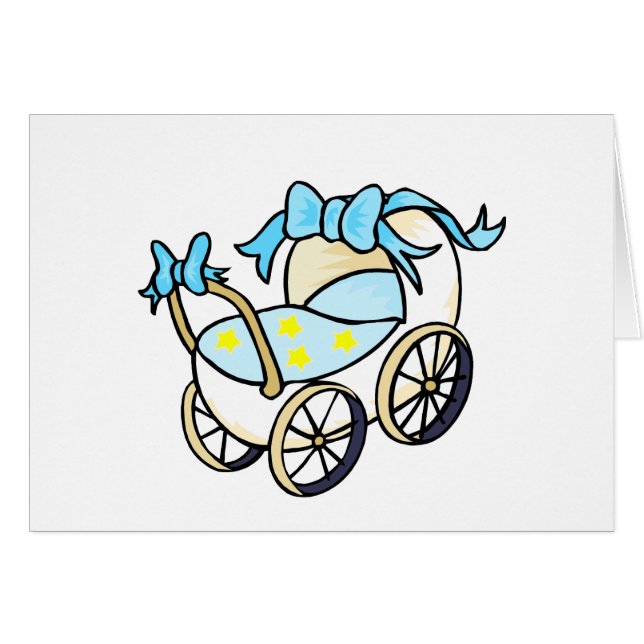 blauwe kinderwagen (Voorkant Horizontaal)