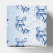 Blauwe kinderwagen Favor Box Bedankdoosjes (Bovenkant)