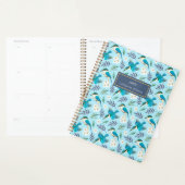 Blauwe Kingfisher vogelsoorten Floral Pattern Nam Planner (Display)