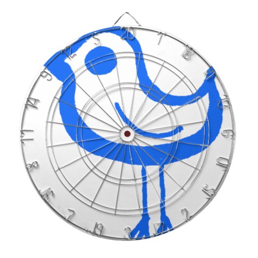 Blauwe kip dartbord (Voorkant)