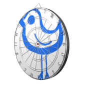 Blauwe kip dartbord (Voorkant Rechts)