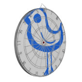 Blauwe kip dartbord (Voorkant Links)