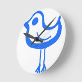 Blauwe kip ronde klok (Hoek)