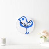 Blauwe kip ronde klok (Huis)