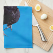 Blauwe kip Strut, Dish Towel Theedoek (Quarter Fold)