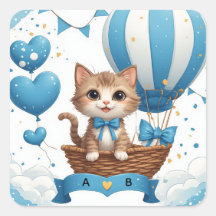 Blauwe Kitten Baby Shower Wensen 🐱
