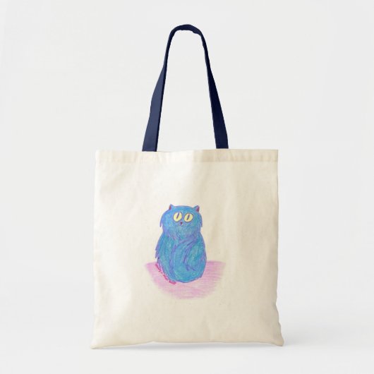 Blauwe Kitten Tote Bag (Voorkant)
