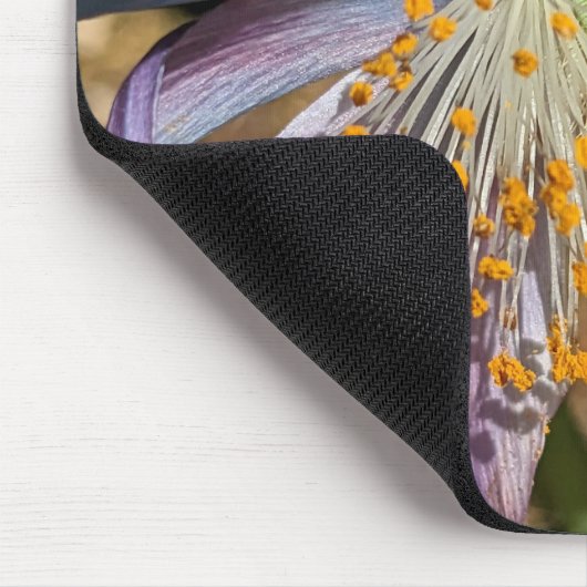 Blauwe klaproos bloesem muismat (Hoek)