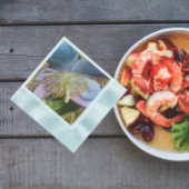 Blauwe klaproos bloesem servet