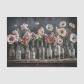 Blauwe klaprozen tissuepapier (Voorkant)