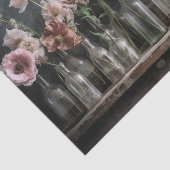 Blauwe klaprozen tissuepapier (Detail)