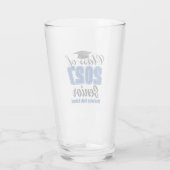 Blauwe klas van 2027 senior aangepaste middelbare glas (Achterkant)