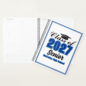 Blauwe klas van 2027 senior aangepaste middelbare planner (Display)