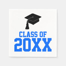 Blauwe klasse Jaar GraduPartij Servet