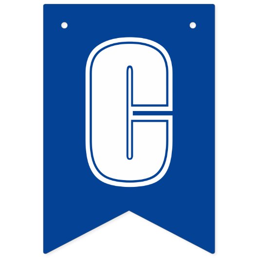 Blauwe klasse van 2023 Afstuderen Fotogradatiepart Vlaggetjes (Tweede vlag)