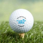Blauwe Klasse van 2025 Afstuderen Aangepaste Naam Golfballen (Insitu Shirt)