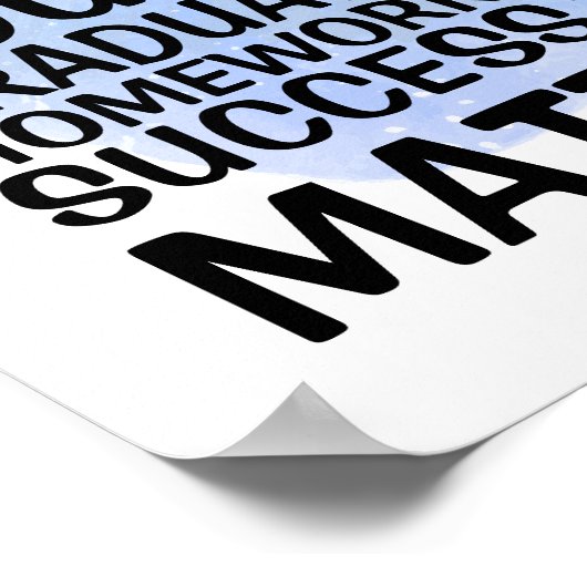 Blauwe Klasse van 20xx Afstuderen Poster voor Hem (Hoek)