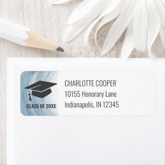 Blauwe Klasse van Afstuderen 2025 Etiket (Insitu)