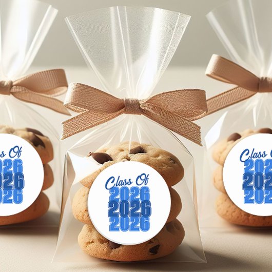 Blauwe klasse van Afstuderen Ronde Sticker