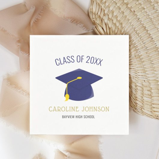 Blauwe Klasse van Pet & Tassel Afstuderen servette Servet