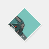 Blauwe Klassieke Auto Verjaardag Servet (Hoek)